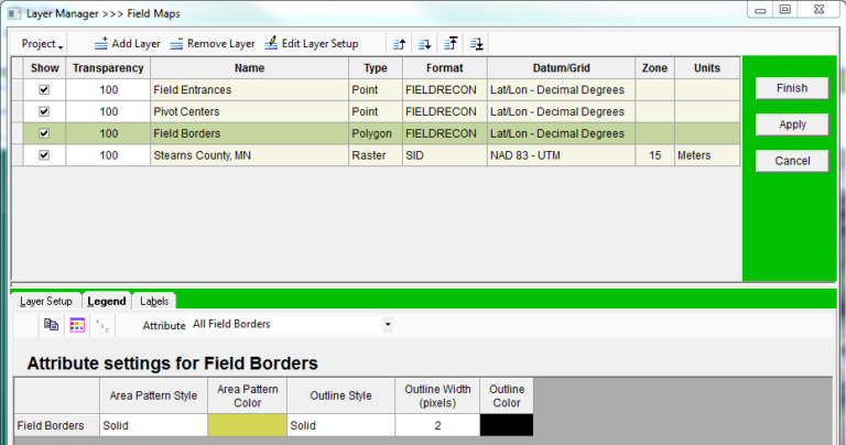Set Field Border Colors - FieldX Inc.